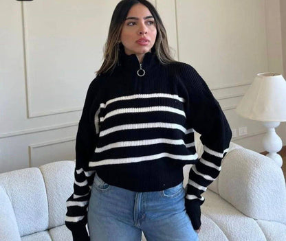 بلوفر تريكوه مخطط خامة تقيلة